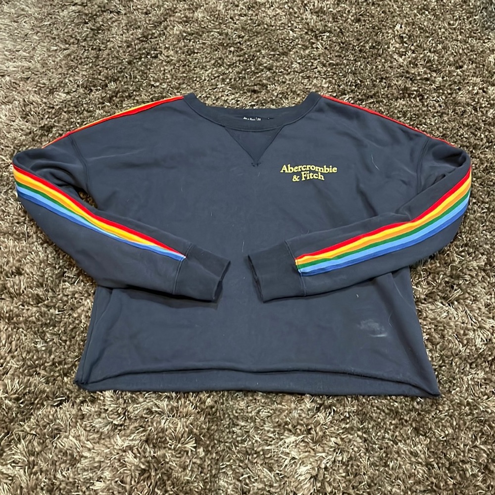 Abercrombie and Fitch pride cropped crew neck